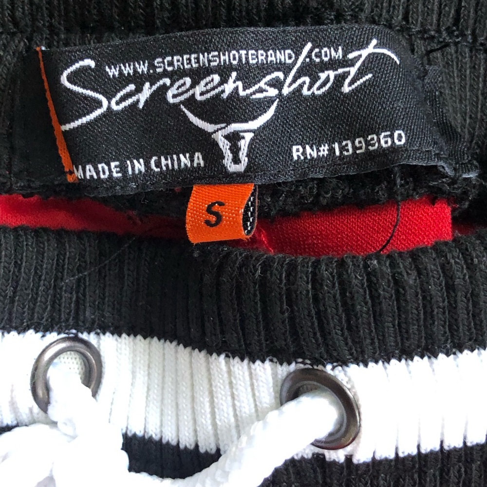 Red Track Pants with White Stripes - Picture 6 of 7